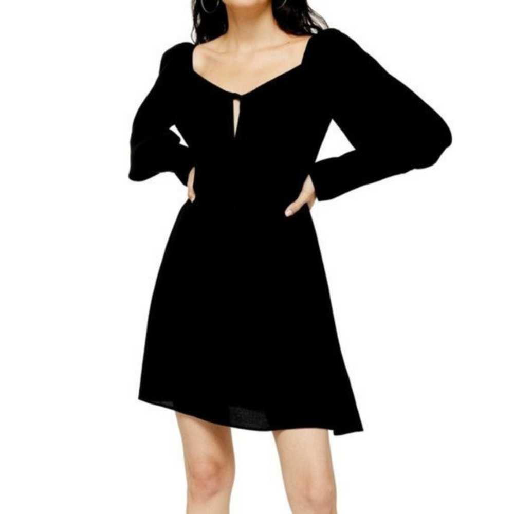 TOPSHOP Prairie Long Sleeve Minidress sz 6
